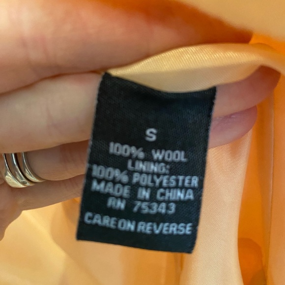 Alexandra Bartlett Womens Yellow 100% Wool Open Blazer - Picture 8 of 8